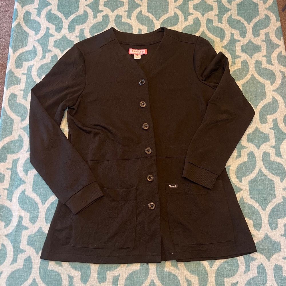 Koi Medical Scrubs Warm Up Jacket Sweater Cardigan